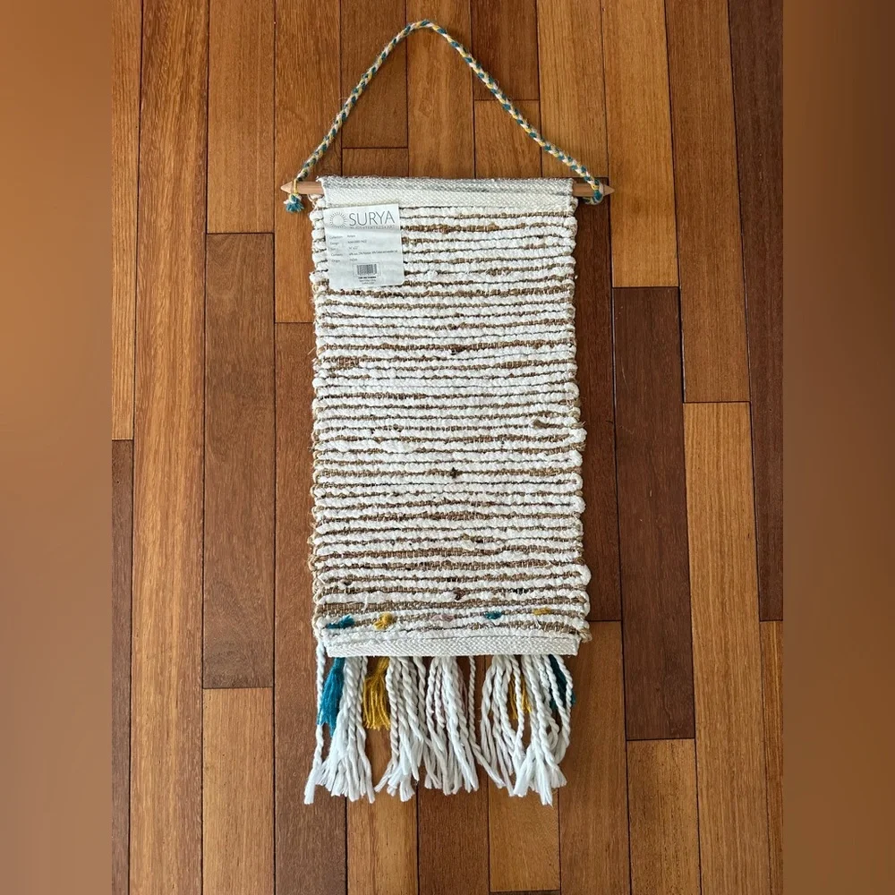 Bohemian Woven Wall Hanging with Tassels